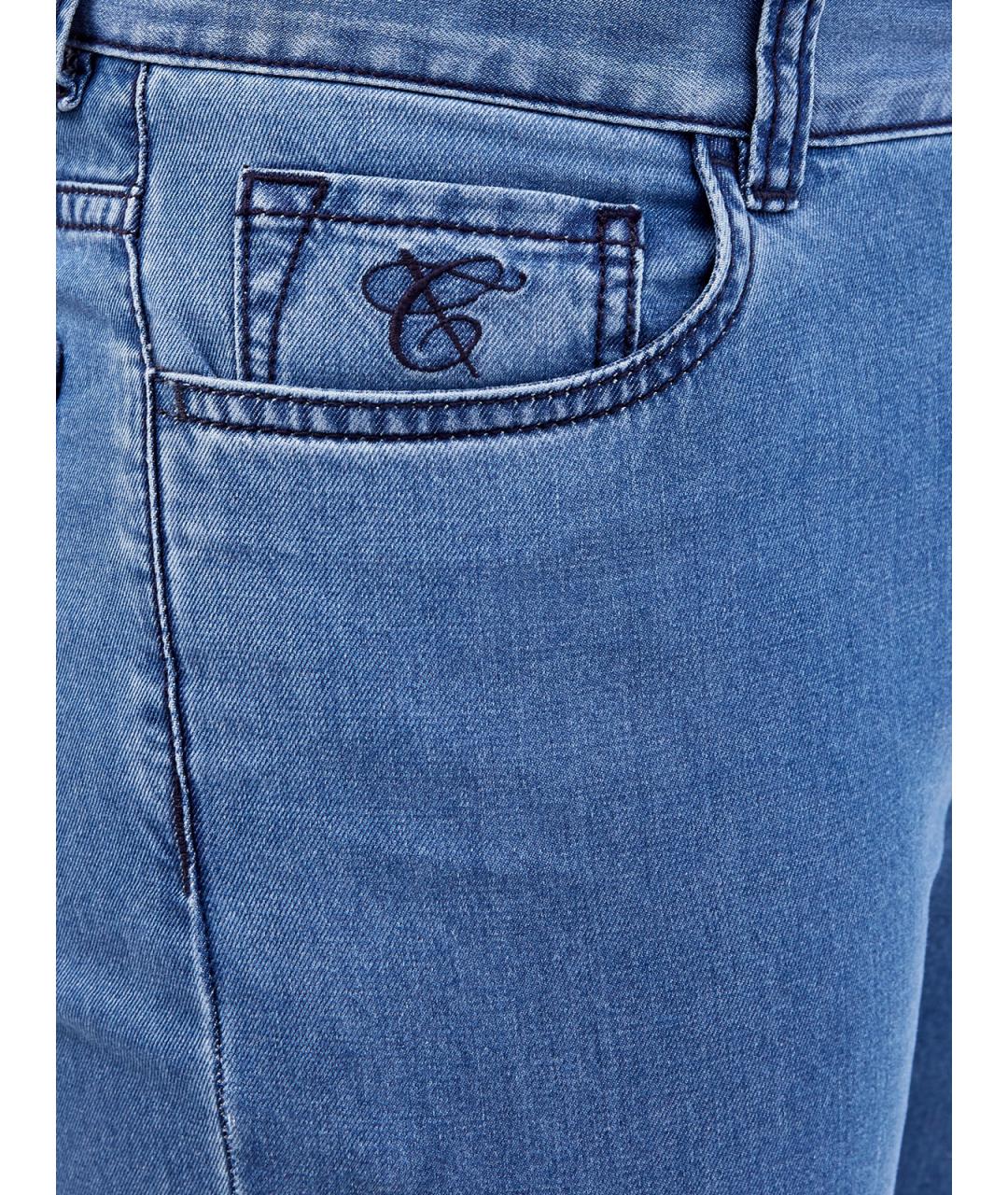 CANALI Синие хлопковые джинсы скинни, фото 5