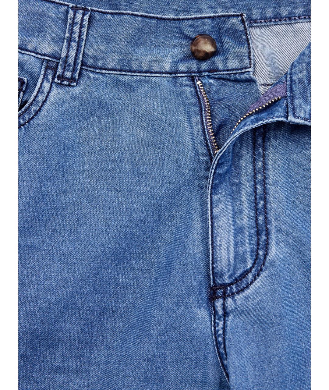 CANALI Синие хлопковые джинсы скинни, фото 7