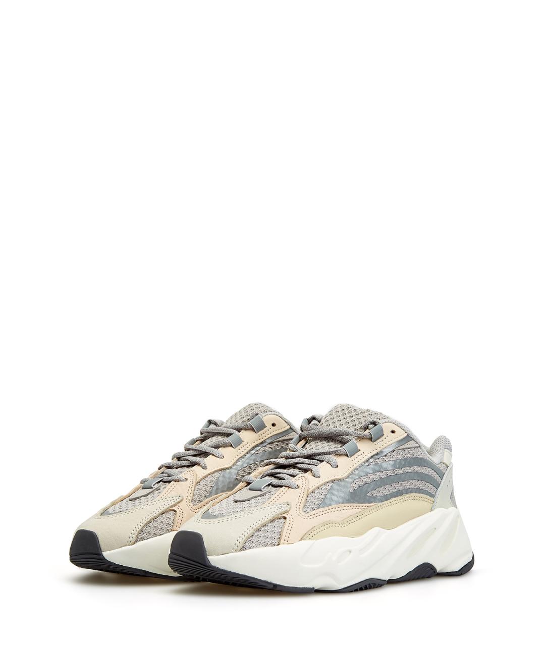 ADIDAS YEEZY Серые текстильные низкие кроссовки / кеды, фото 2