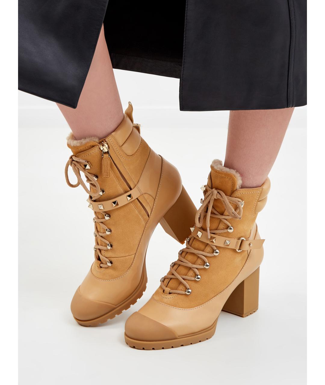 VALENTINO Желтые замшевые ботильоны, фото 3