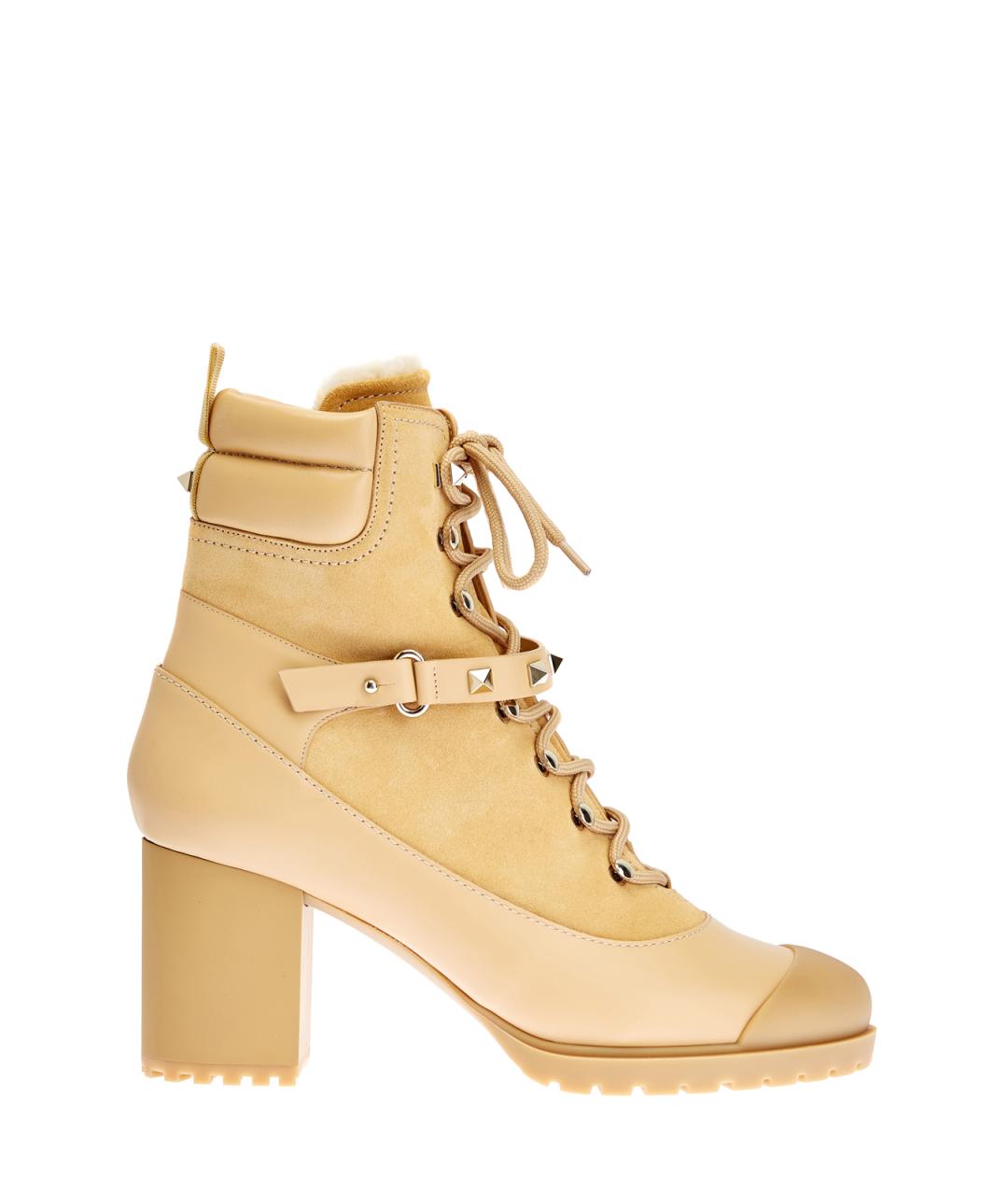 VALENTINO Желтые замшевые ботильоны, фото 1