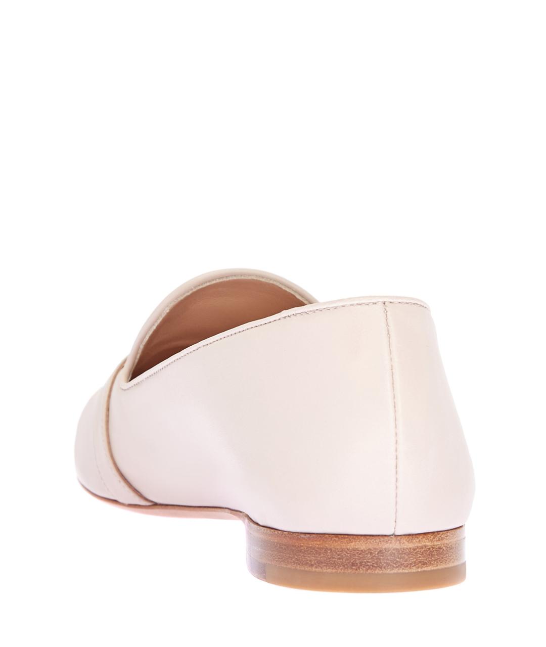GIANVITO ROSSI Бежевые кожаные лоферы, фото 4