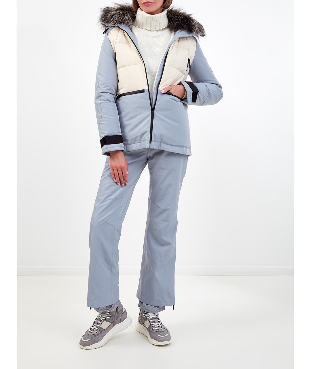 YVES SALOMON Голубая полиэстеровая спортивная куртка, фото 5