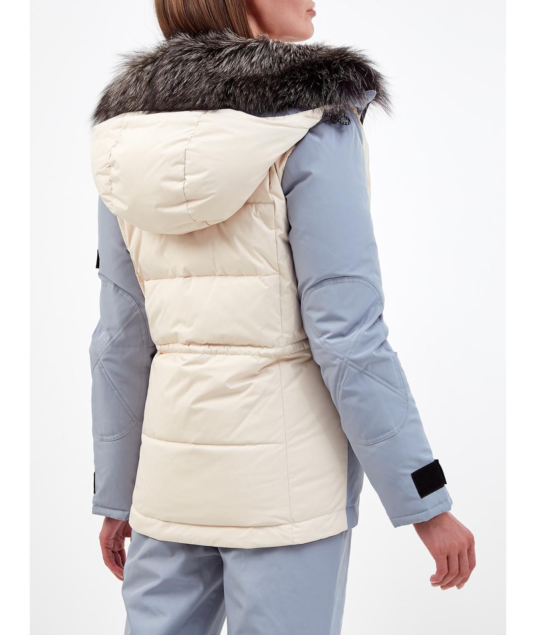 YVES SALOMON Голубая полиэстеровая спортивная куртка, фото 3