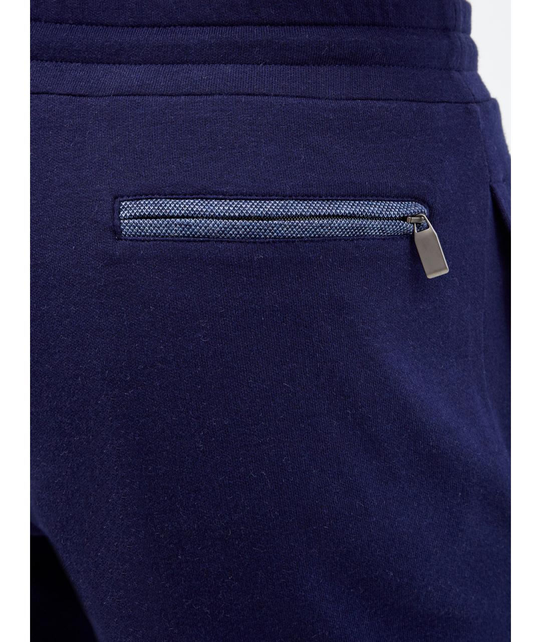 CANALI Синие хлопковые повседневные брюки, фото 5