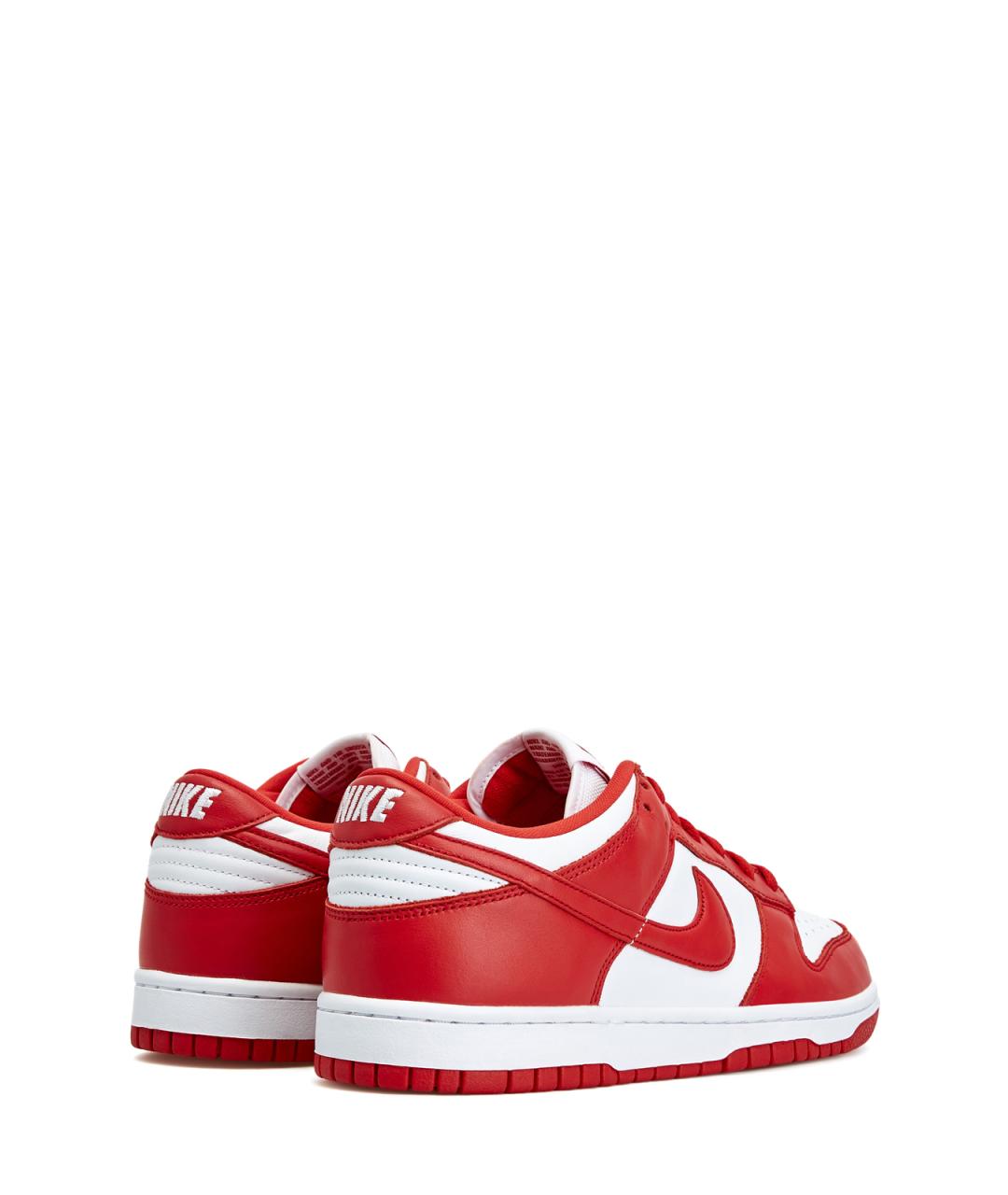 NIKE Красные кожаные низкие кроссовки / кеды, фото 3