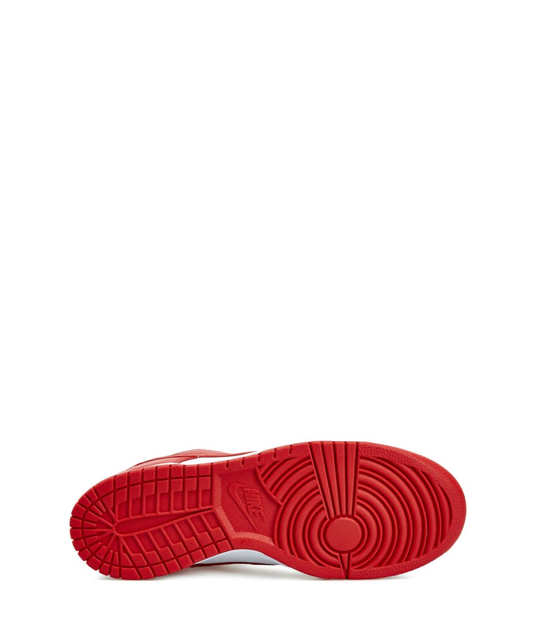 NIKE Красные кожаные низкие кроссовки / кеды, фото 4