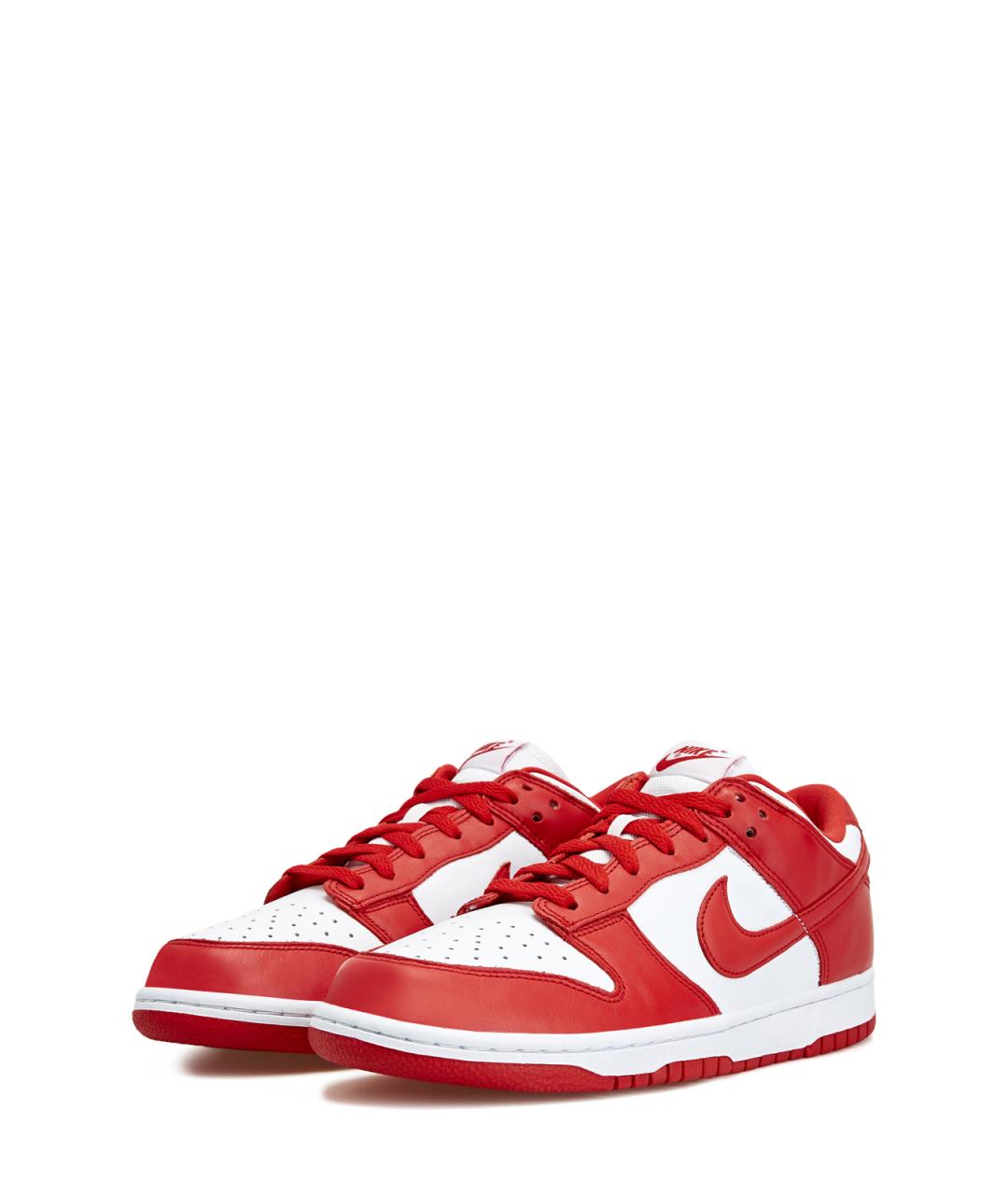 NIKE Красные кожаные низкие кроссовки / кеды, фото 2