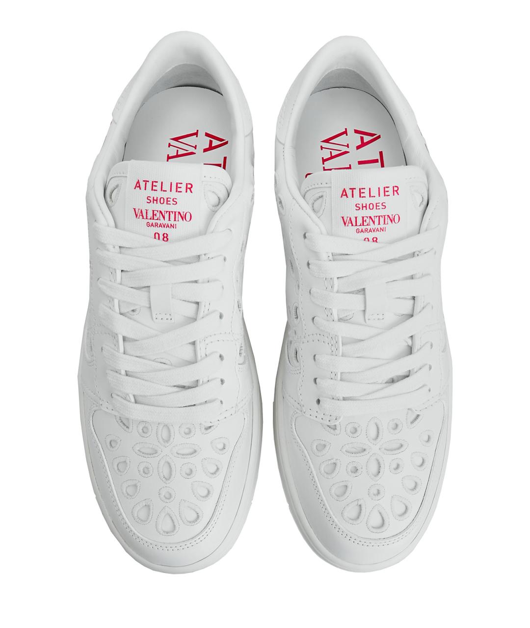 VALENTINO Белые кожаные кроссовки, фото 5