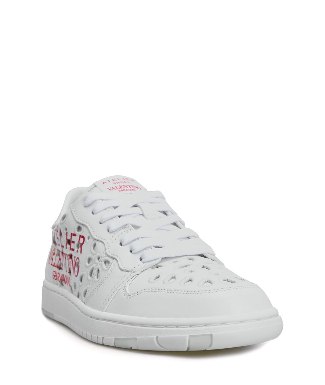 VALENTINO Белые кожаные кроссовки, фото 3