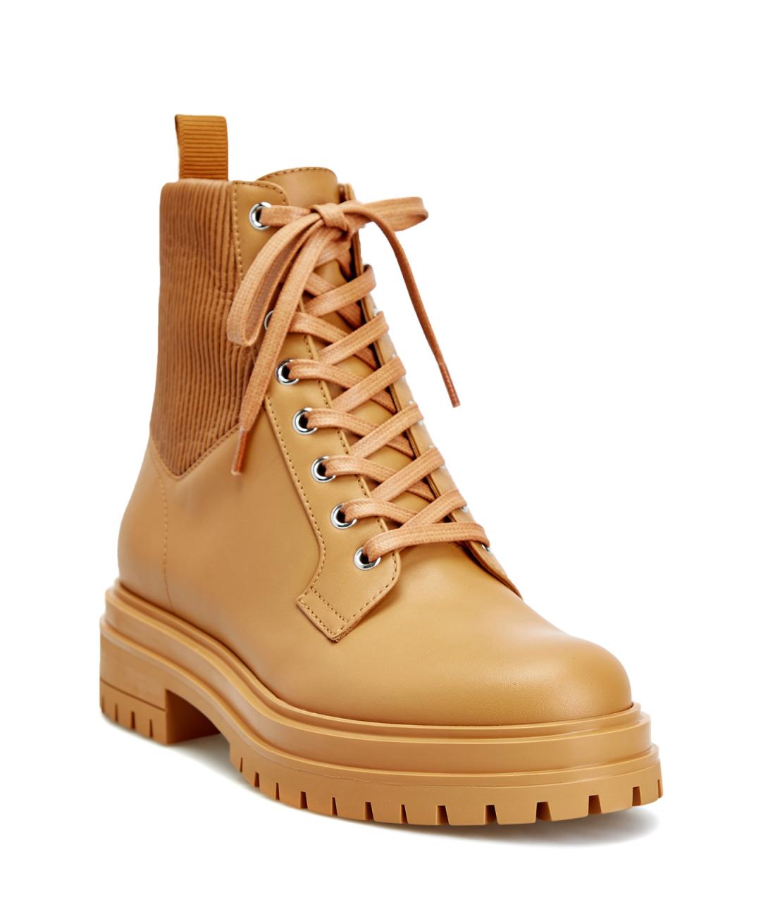 GIANVITO ROSSI Оранжевое кожаные ботинки, фото 3