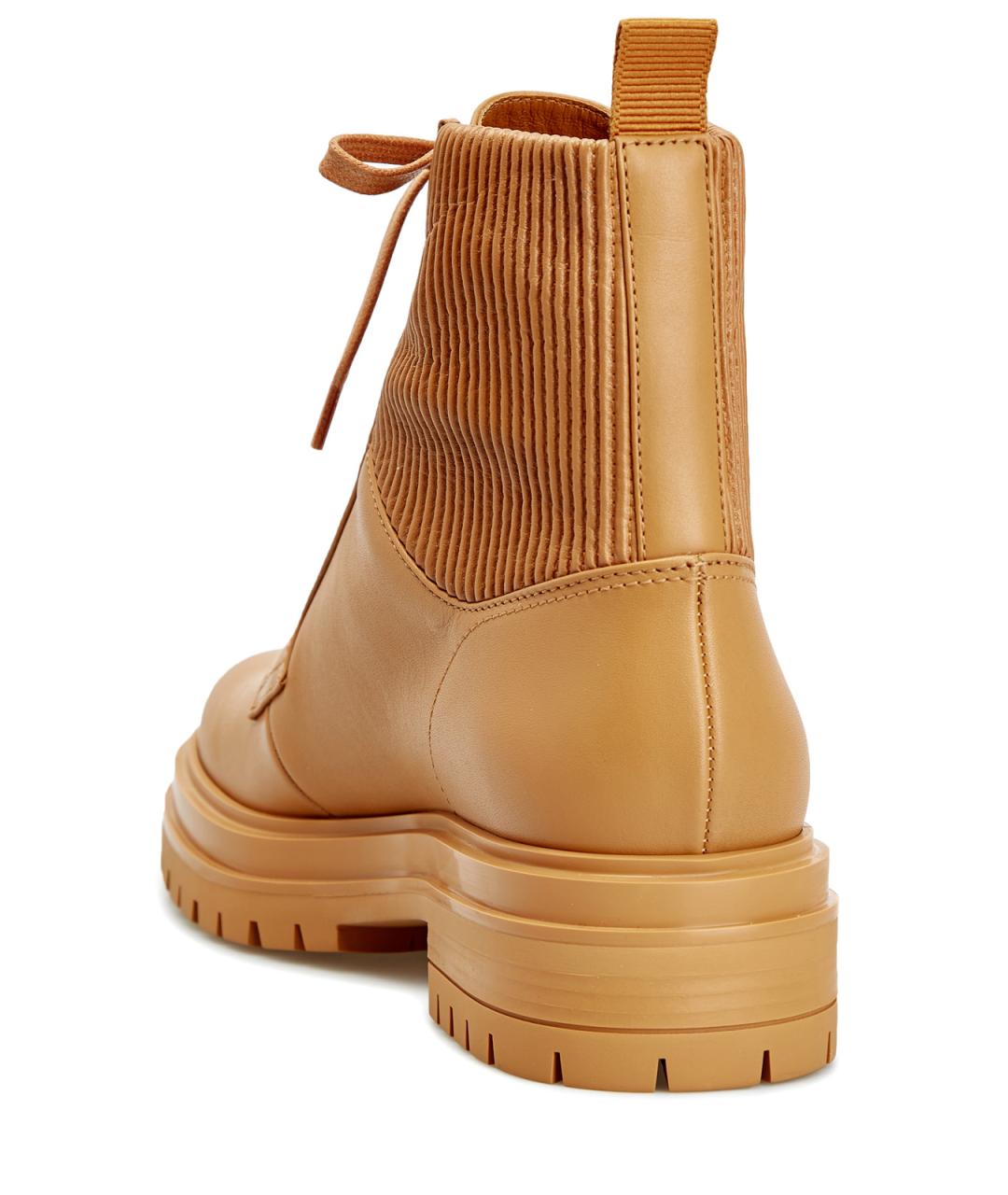 GIANVITO ROSSI Оранжевое кожаные ботинки, фото 4