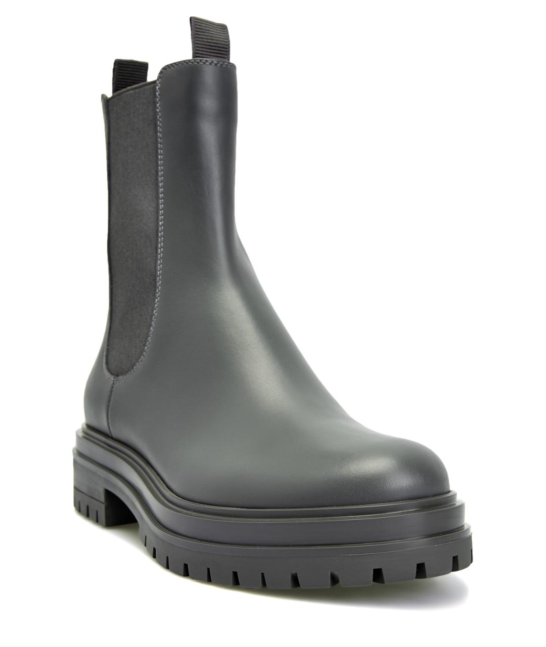 GIANVITO ROSSI Зеленые кожаные полусапоги, фото 3