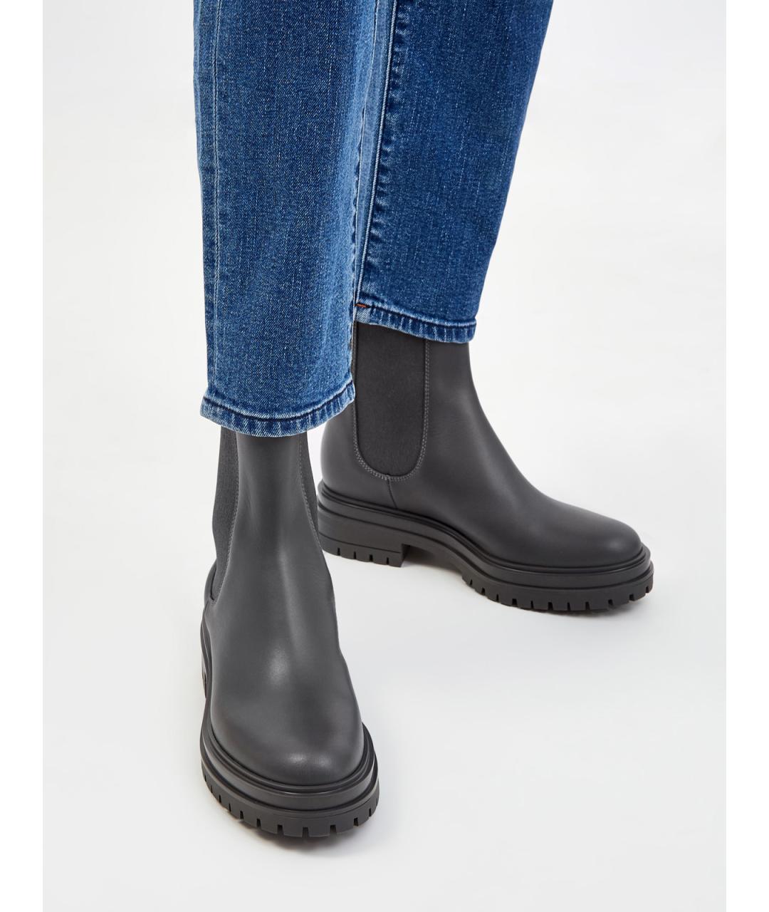 GIANVITO ROSSI Зеленые кожаные полусапоги, фото 2