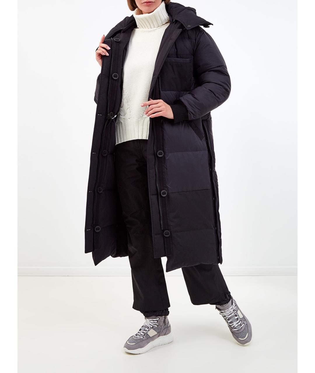 YVES SALOMON Черный полиэстеровый пуховик, фото 3