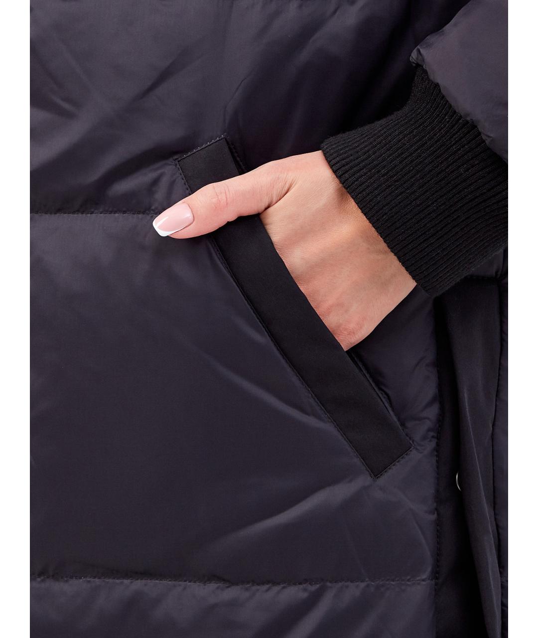 YVES SALOMON Черный полиэстеровый пуховик, фото 7