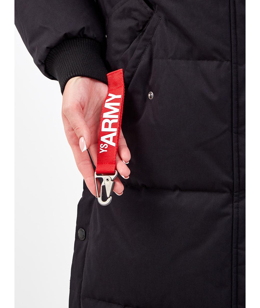 YVES SALOMON Черный полиэстеровый пуховик, фото 6