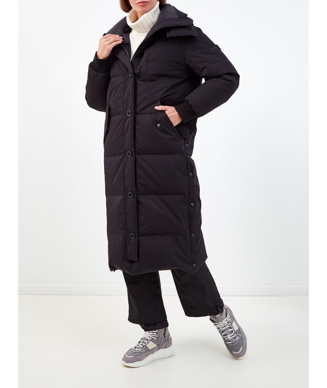 YVES SALOMON Черный полиэстеровый пуховик, фото 4