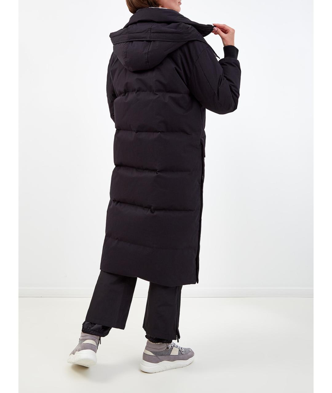 YVES SALOMON Черный полиэстеровый пуховик, фото 5