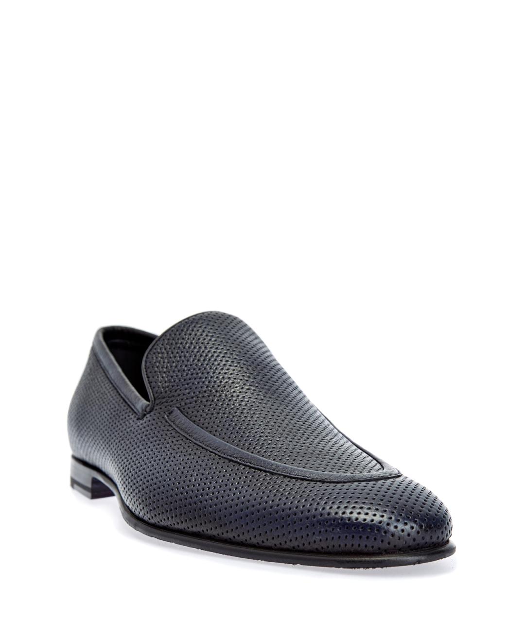 BARRETT Синие кожаные лоферы, фото 3