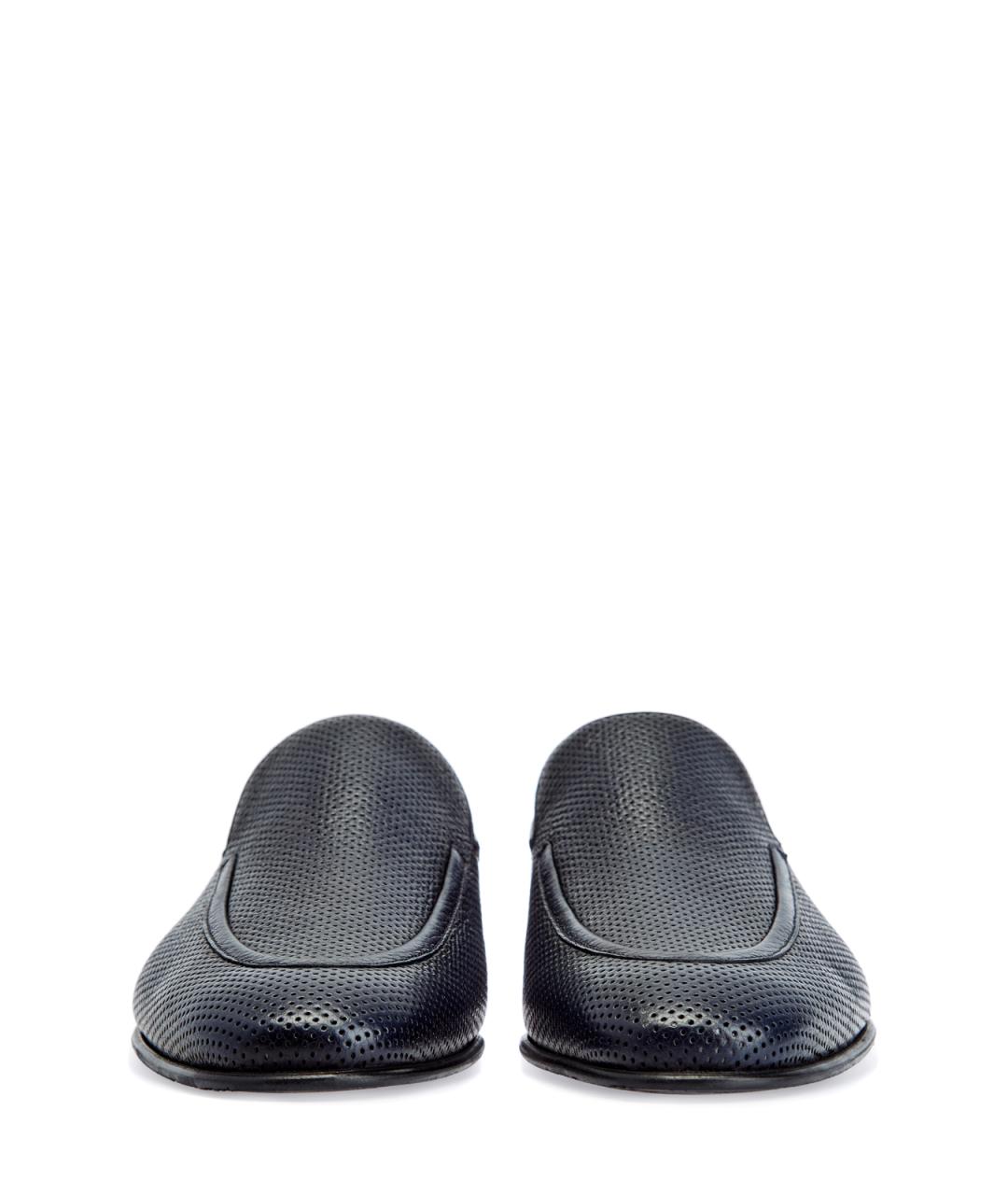 BARRETT Синие кожаные лоферы, фото 6