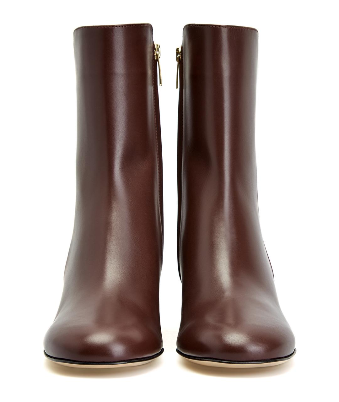 GIANVITO ROSSI Коричневые кожаные ботильоны, фото 5