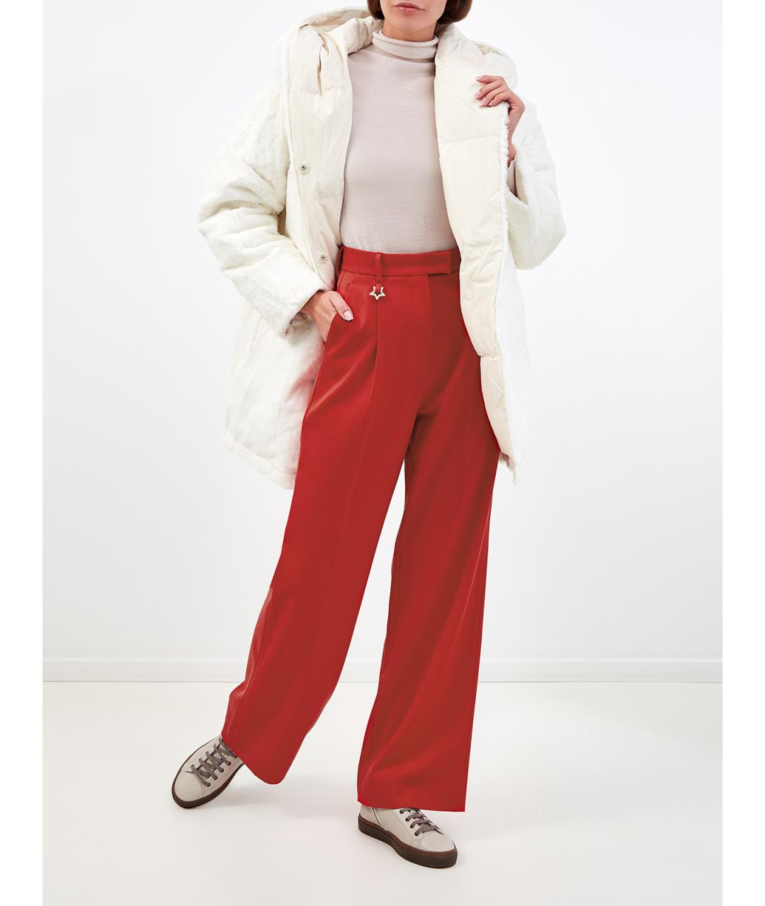 YVES SALOMON Бежевый полиэстеровый пуховик, фото 3