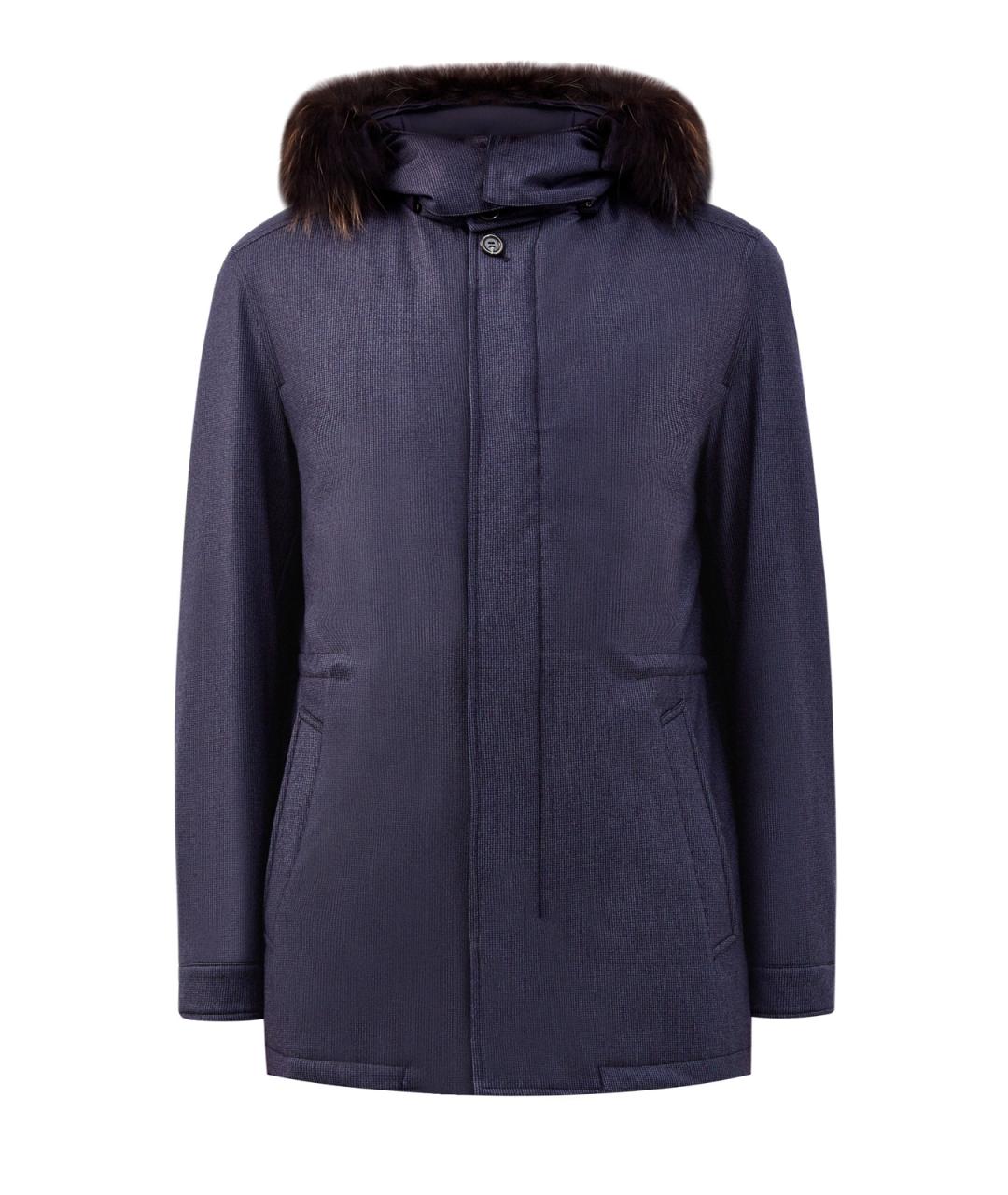 CANALI Синяя шерстяная куртка, фото 1