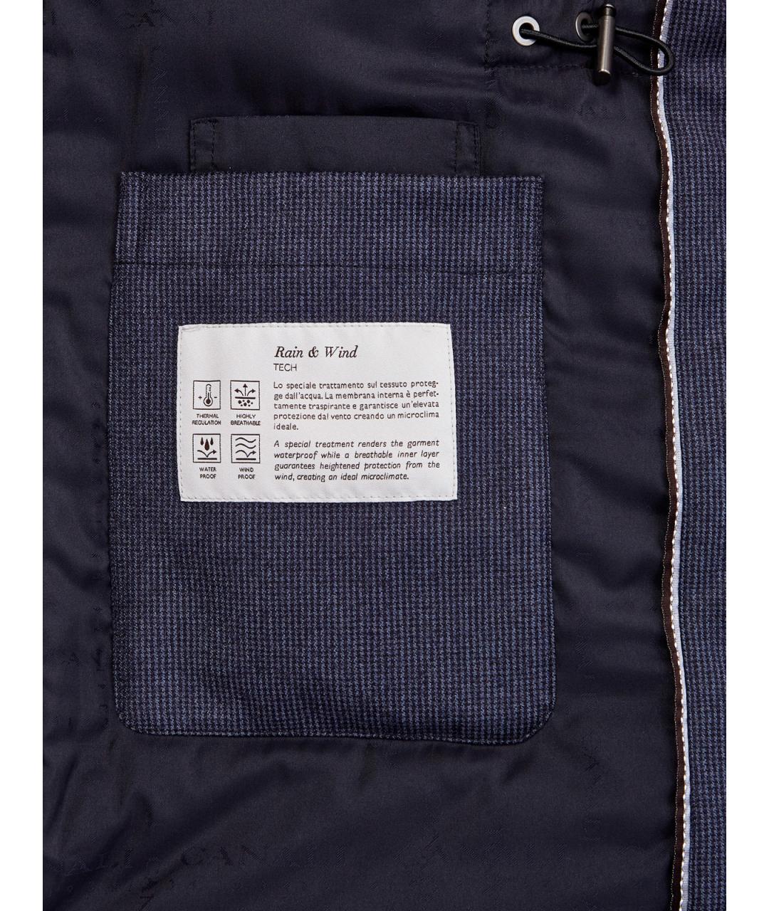 CANALI Синяя шерстяная куртка, фото 6