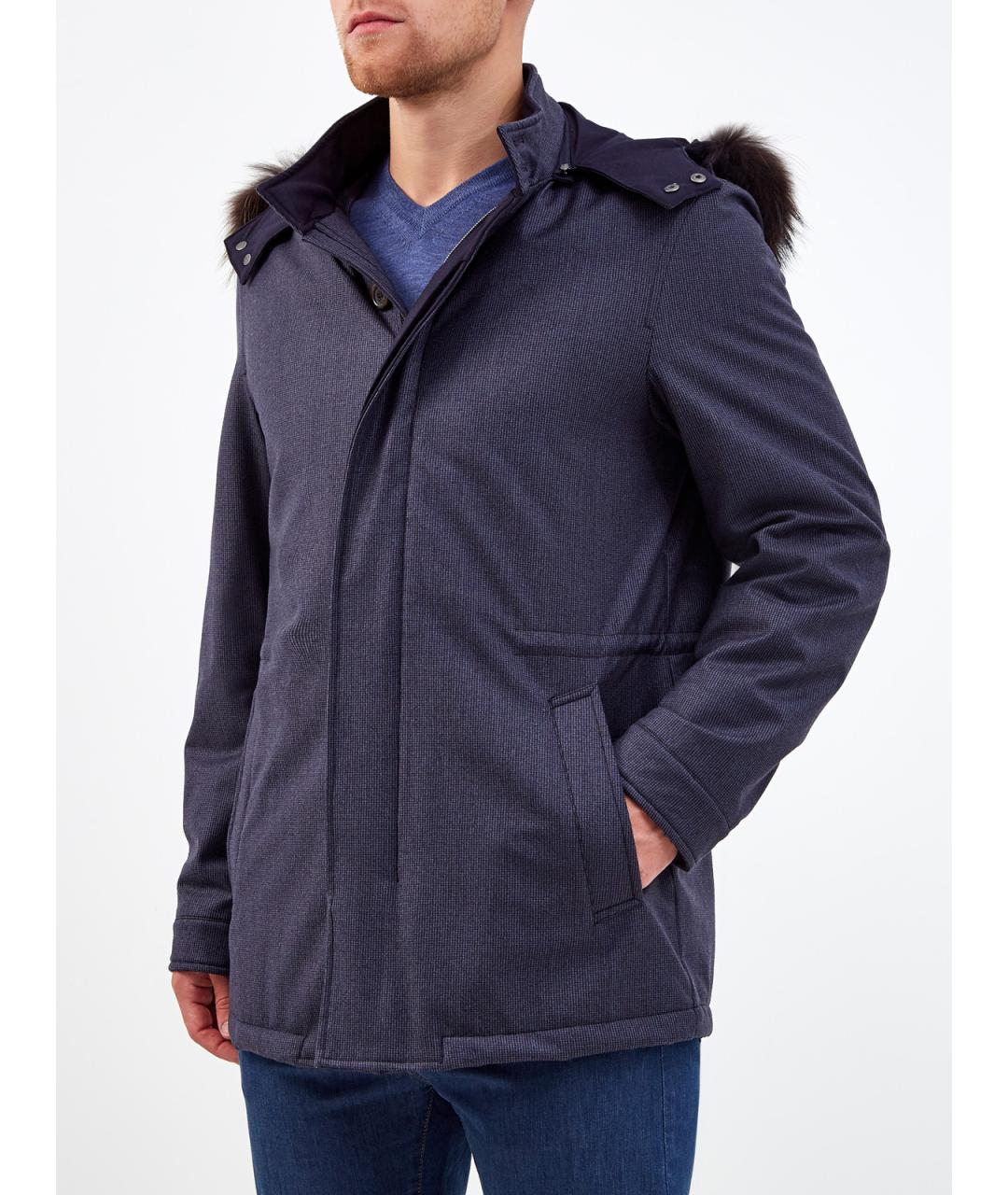 CANALI Синяя шерстяная куртка, фото 3