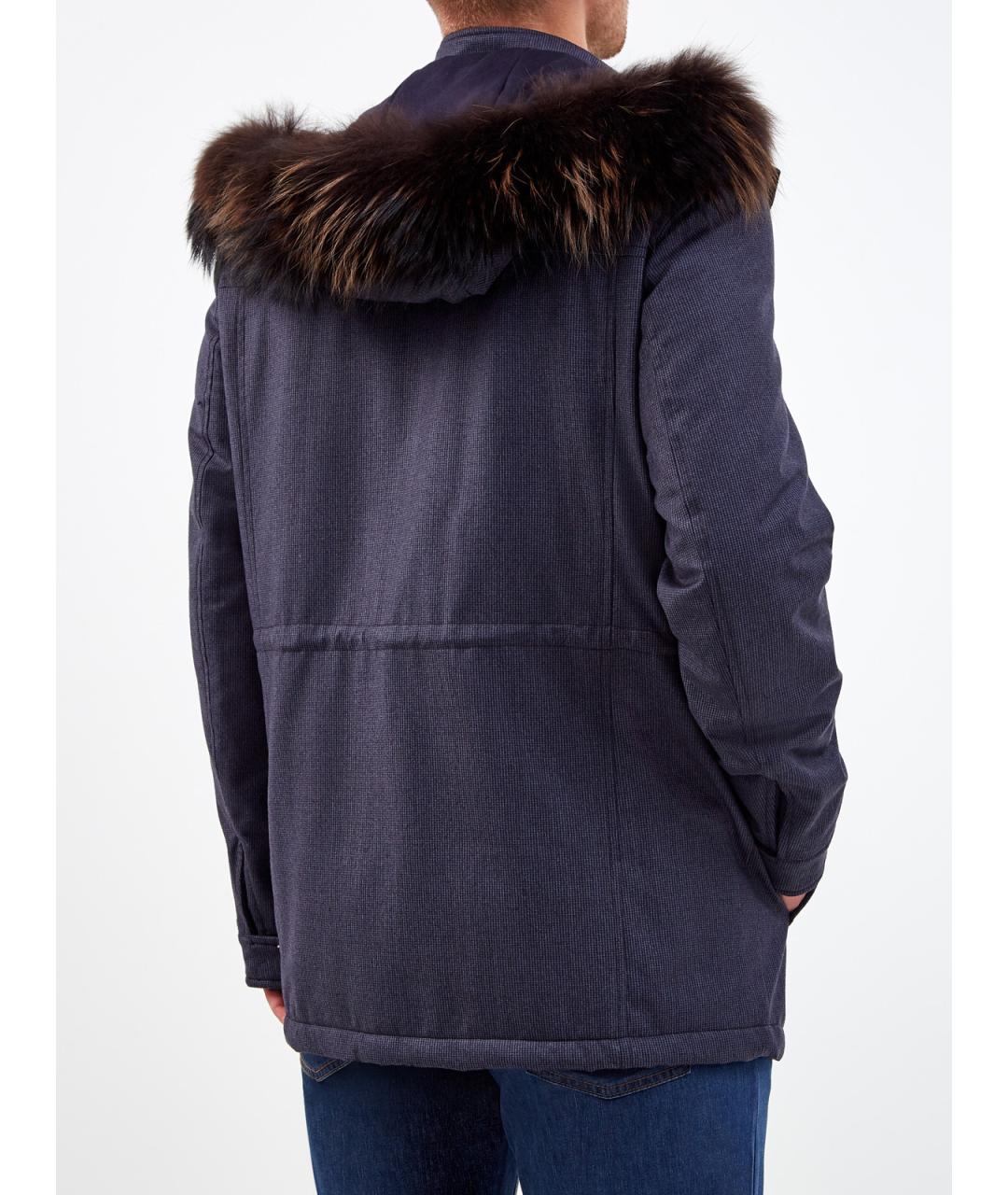 CANALI Синяя шерстяная куртка, фото 4