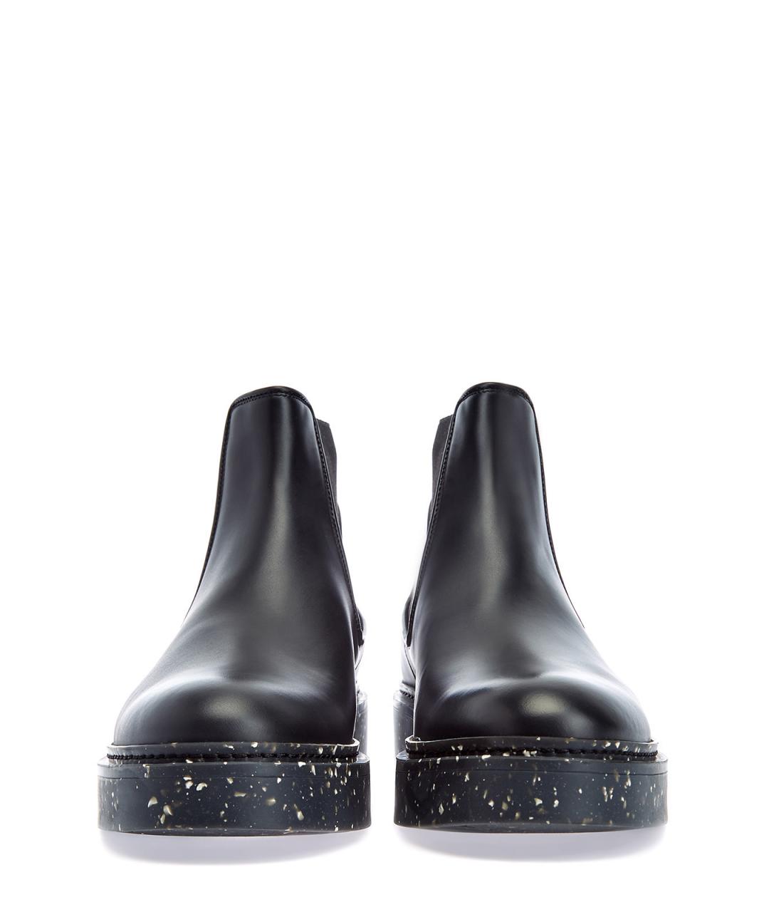 SANTONI Черные кожаные полусапоги, фото 6