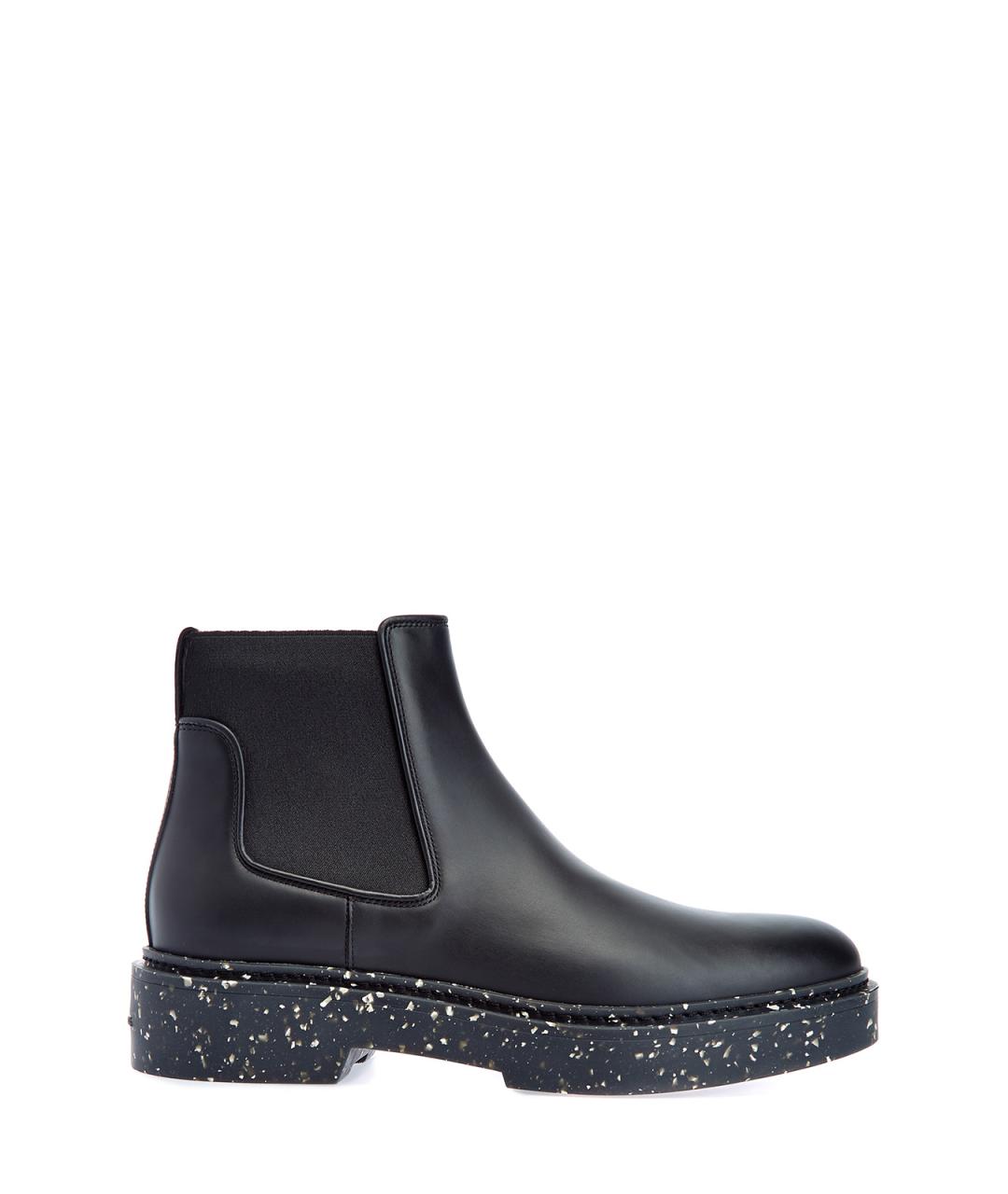 SANTONI Черные кожаные полусапоги, фото 1