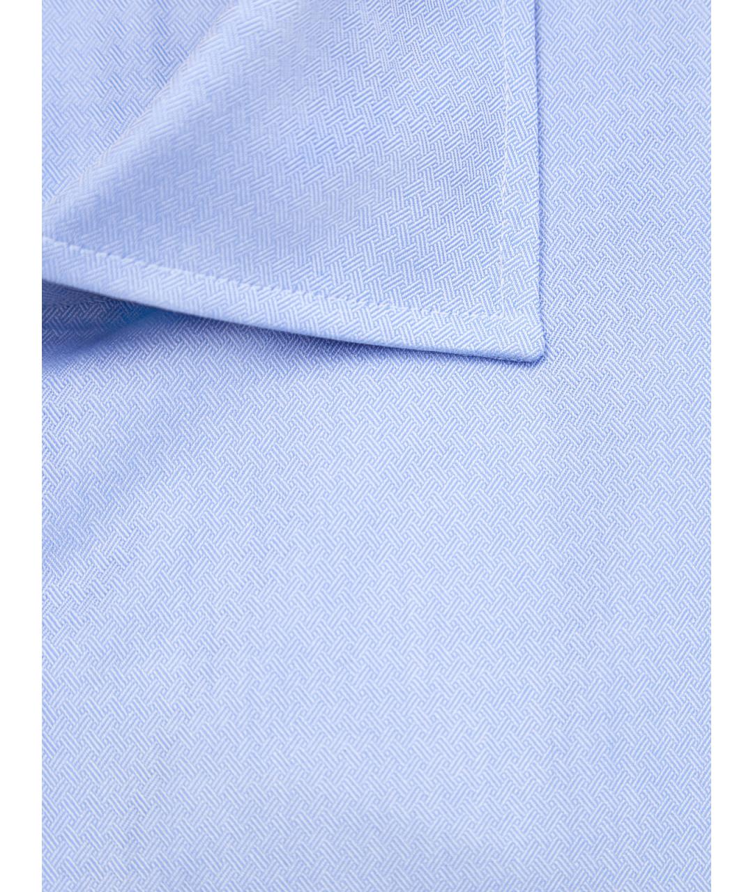 CANALI Голубая хлопковая классическая рубашка, фото 2