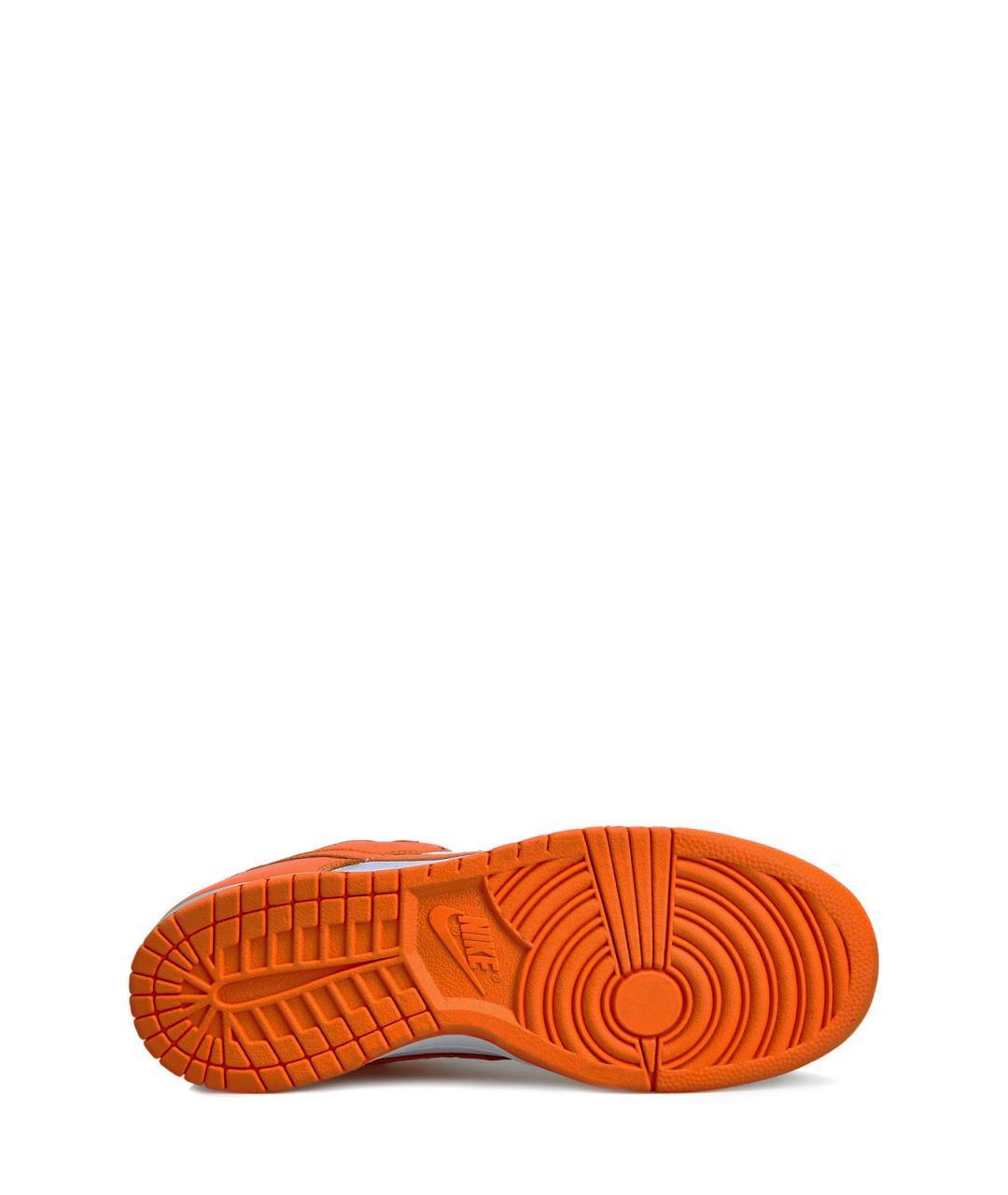 NIKE Оранжевое кожаные низкие кроссовки / кеды, фото 4