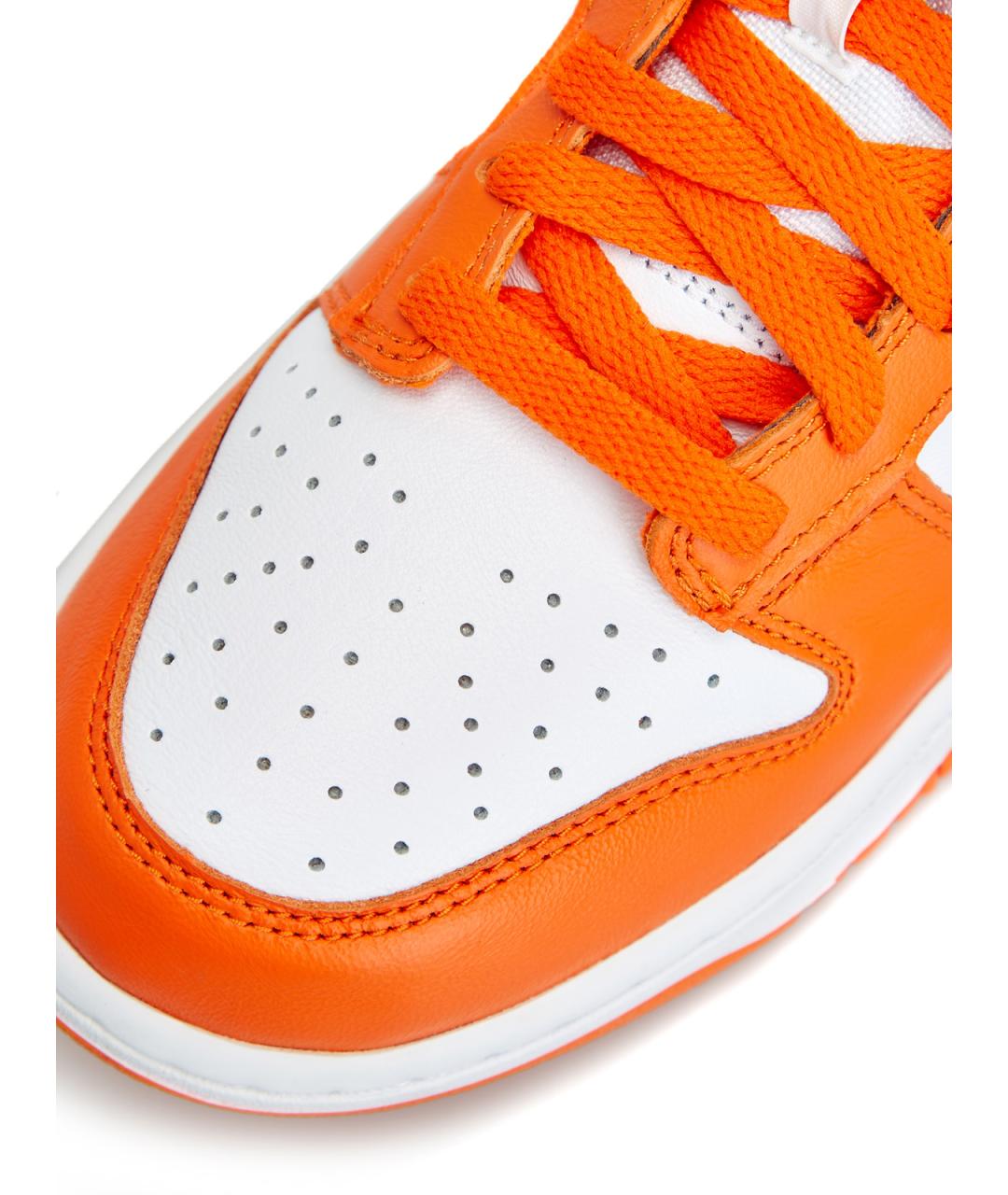 NIKE Оранжевое кожаные низкие кроссовки / кеды, фото 6