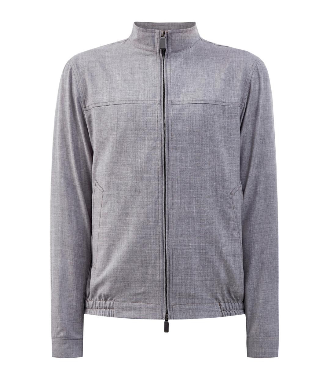 CANALI Серая шерстяная куртка, фото 1