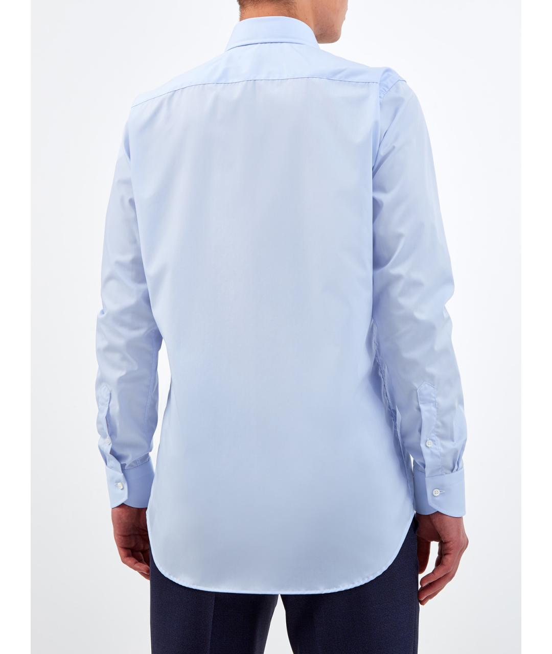 CANALI Голубая хлопковая кэжуал рубашка, фото 4