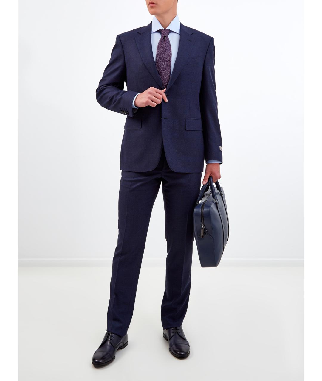 CANALI Голубая хлопковая кэжуал рубашка, фото 2