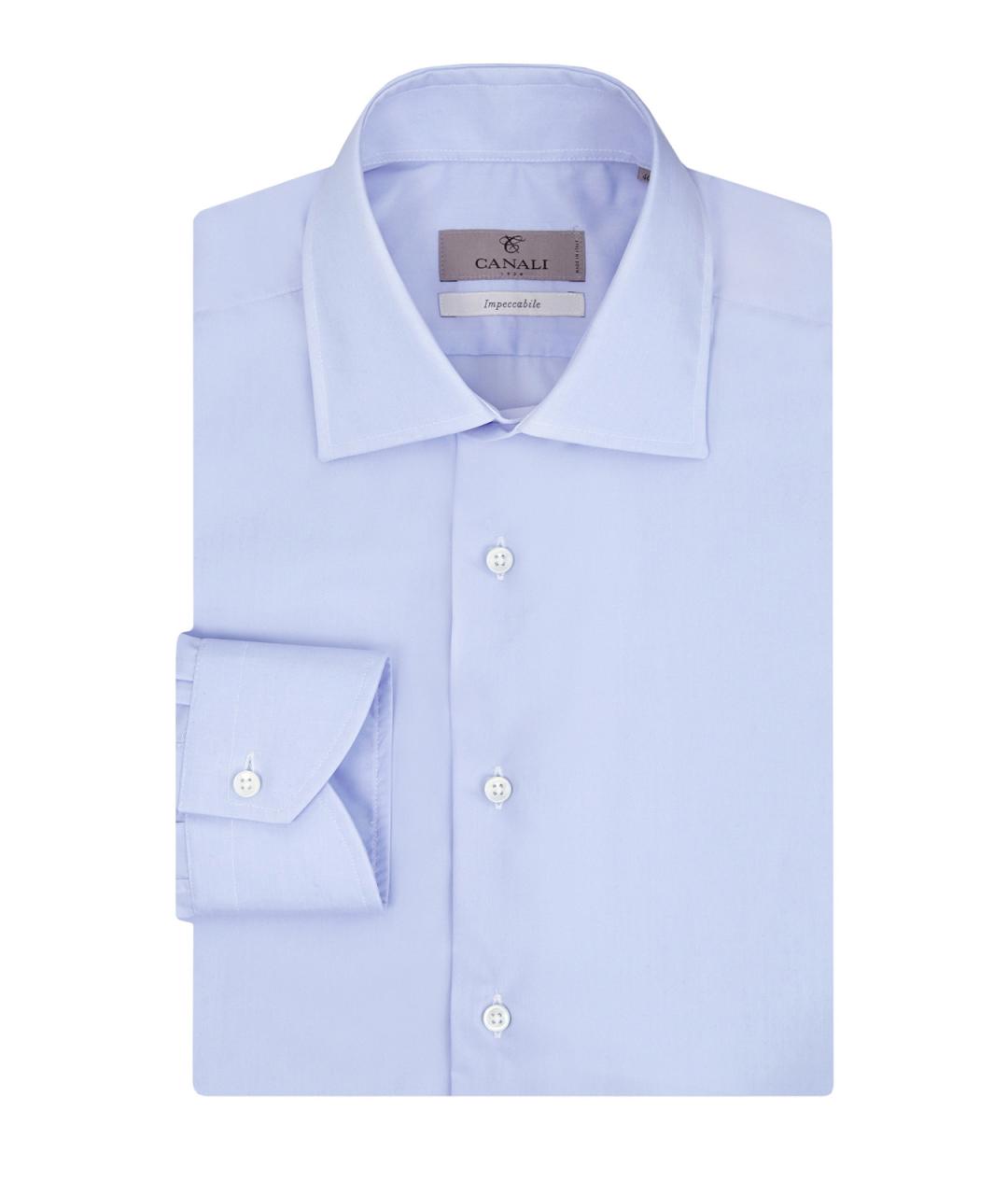 CANALI Голубая хлопковая кэжуал рубашка, фото 1