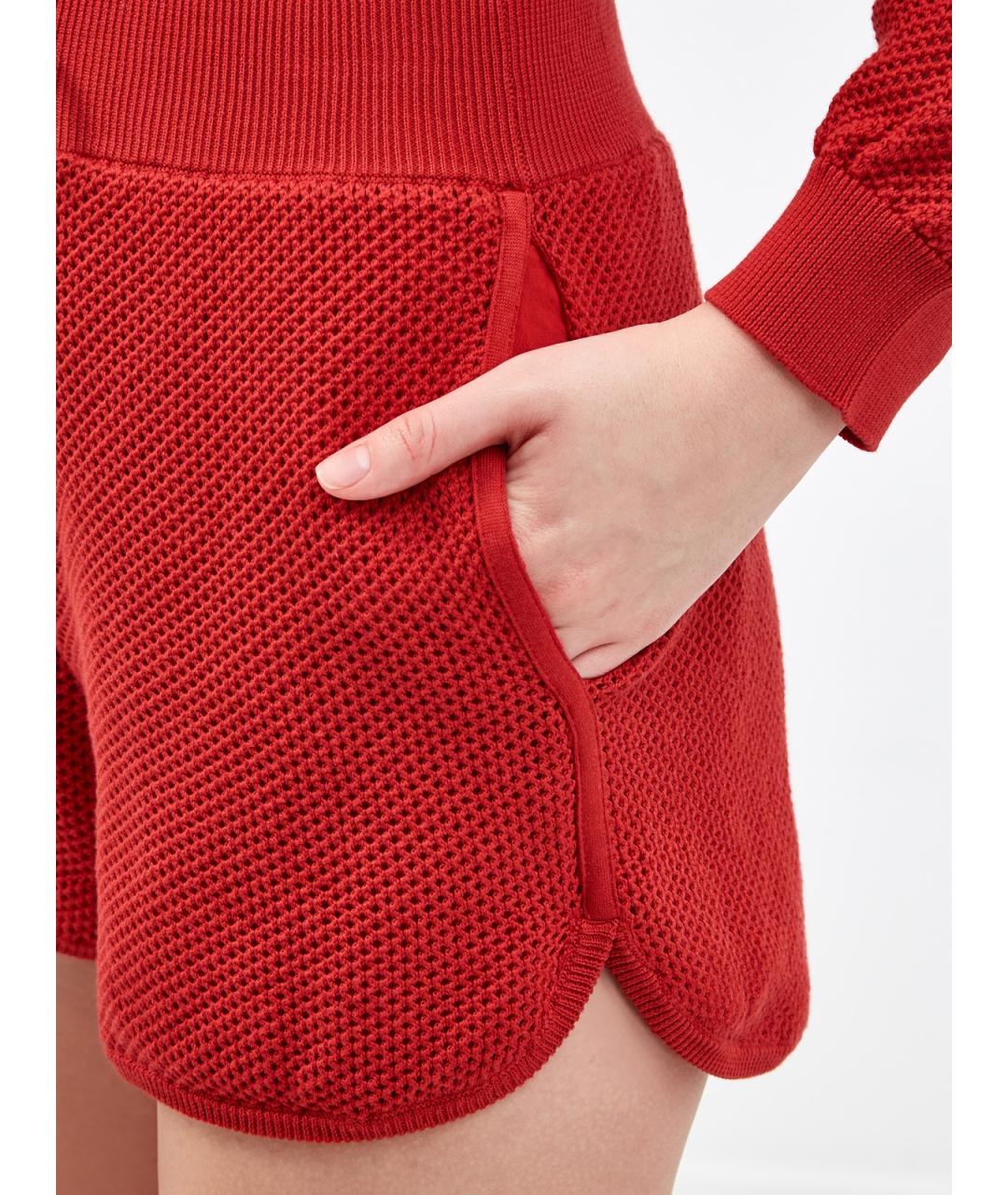 BRUNELLO CUCINELLI Красные хлопковые шорты, фото 5