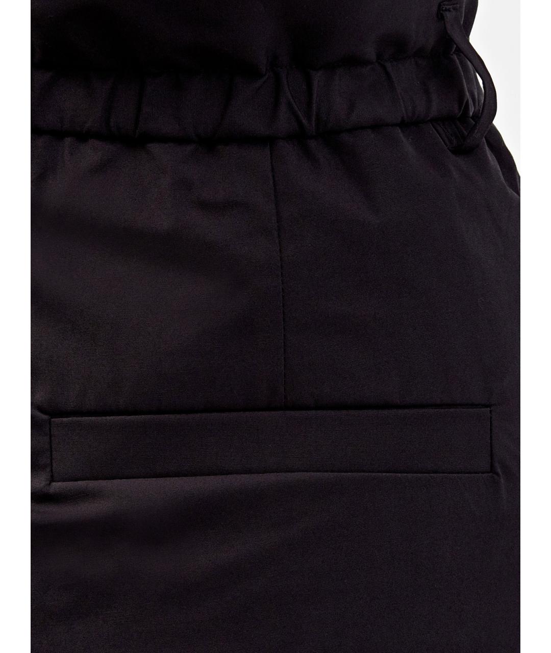 LORENA ANTONIAZZI Черные хлопковые брюки широкие, фото 5