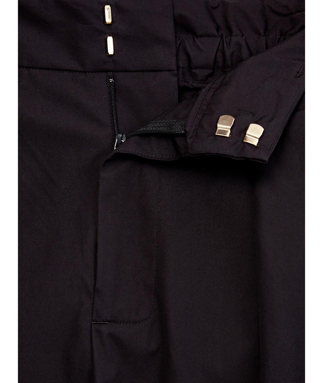 LORENA ANTONIAZZI Черные хлопковые брюки широкие, фото 6