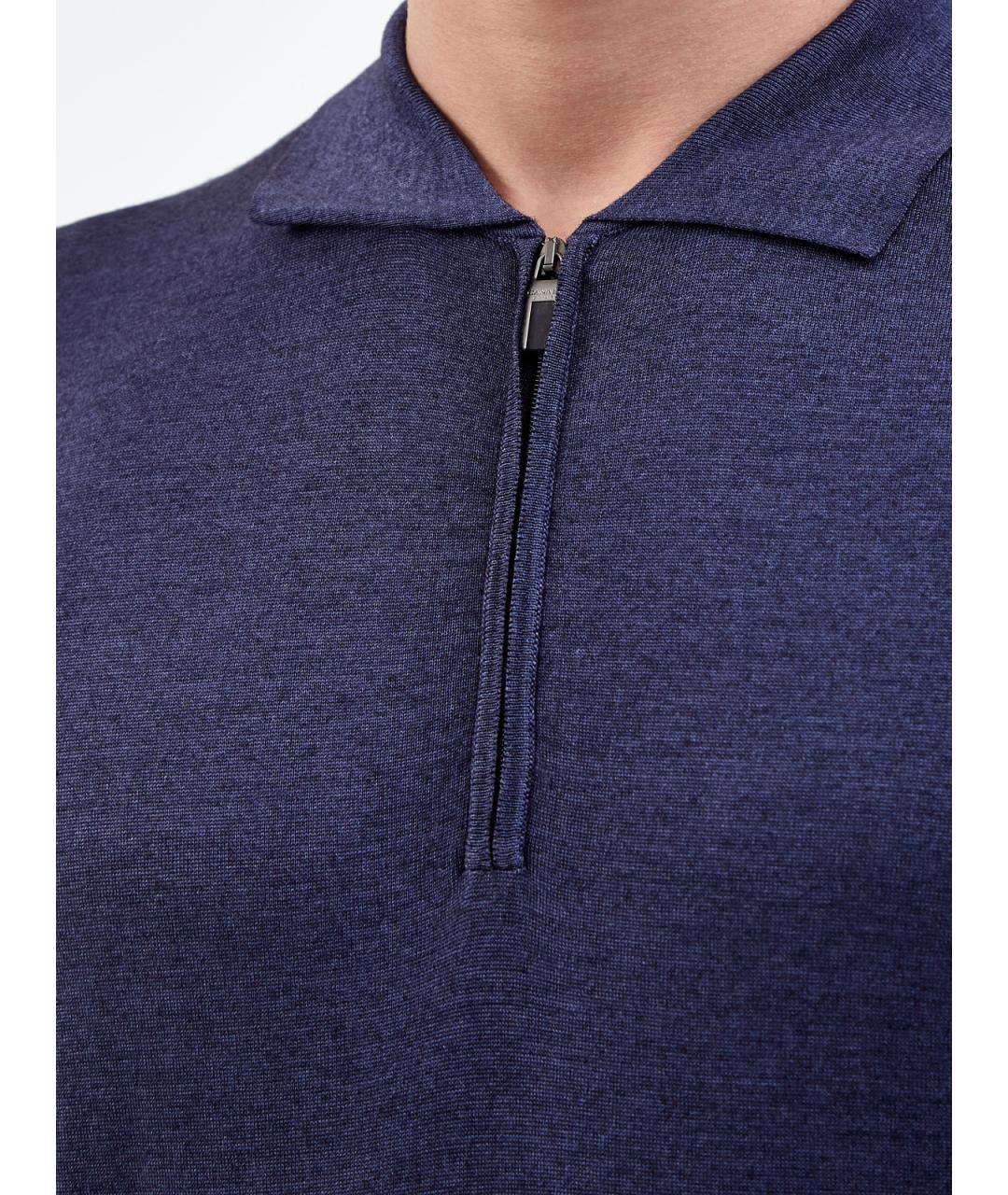 CANALI Синий шерстяной джемпер / свитер, фото 3