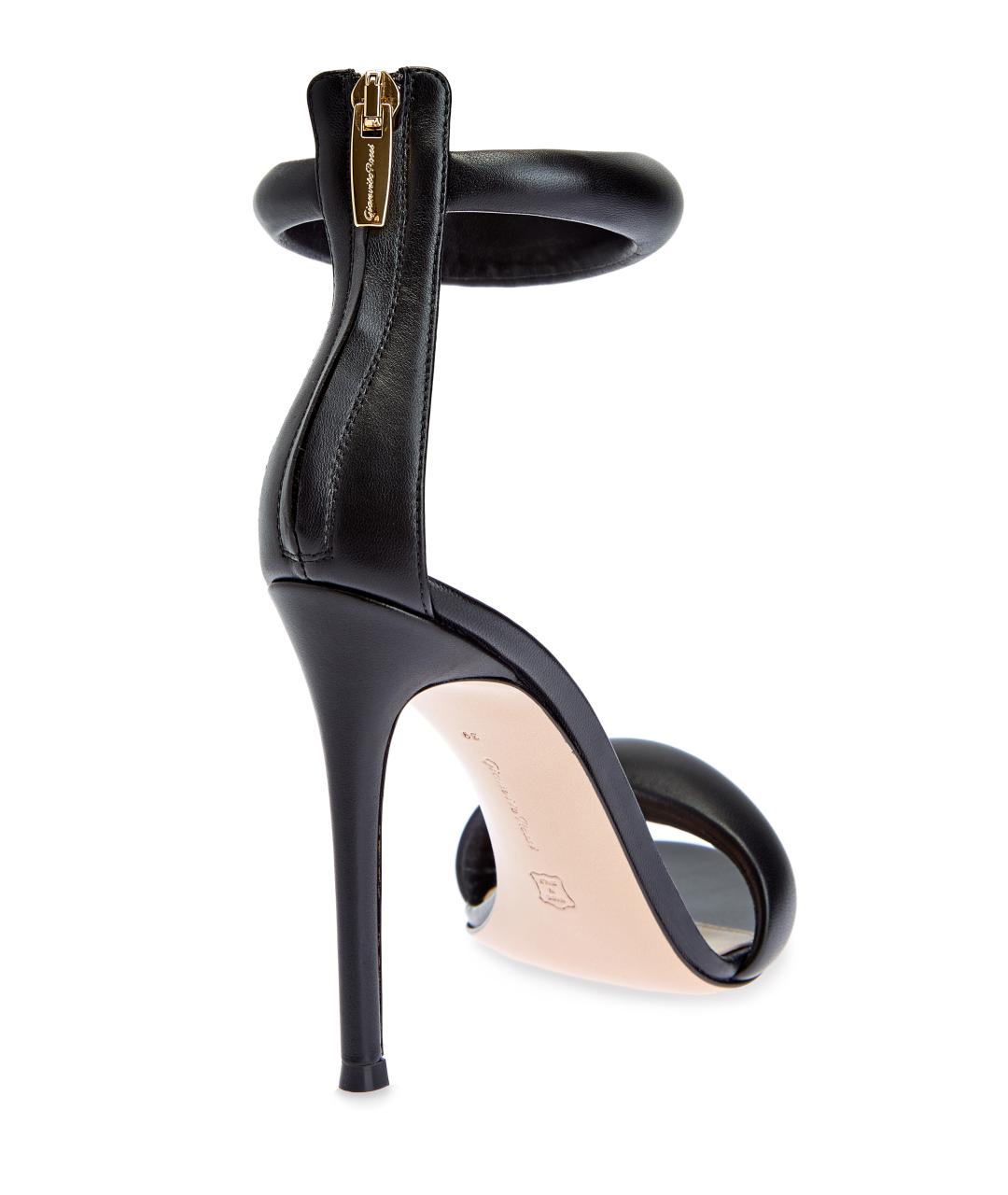 GIANVITO ROSSI Черные кожаные босоножки, фото 4