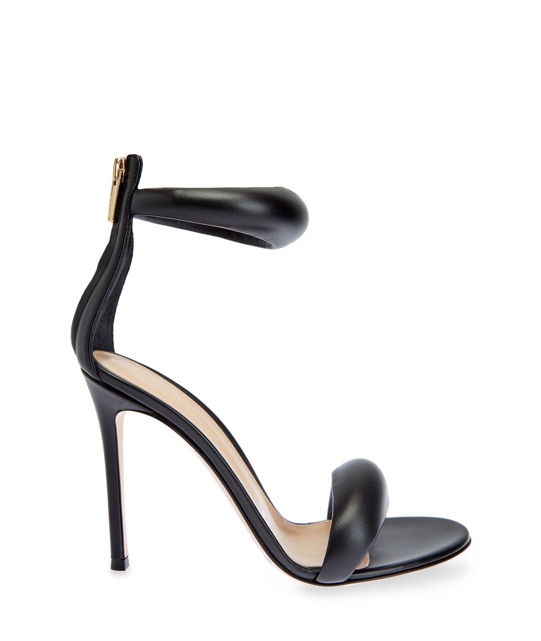 GIANVITO ROSSI Черные кожаные босоножки, фото 1