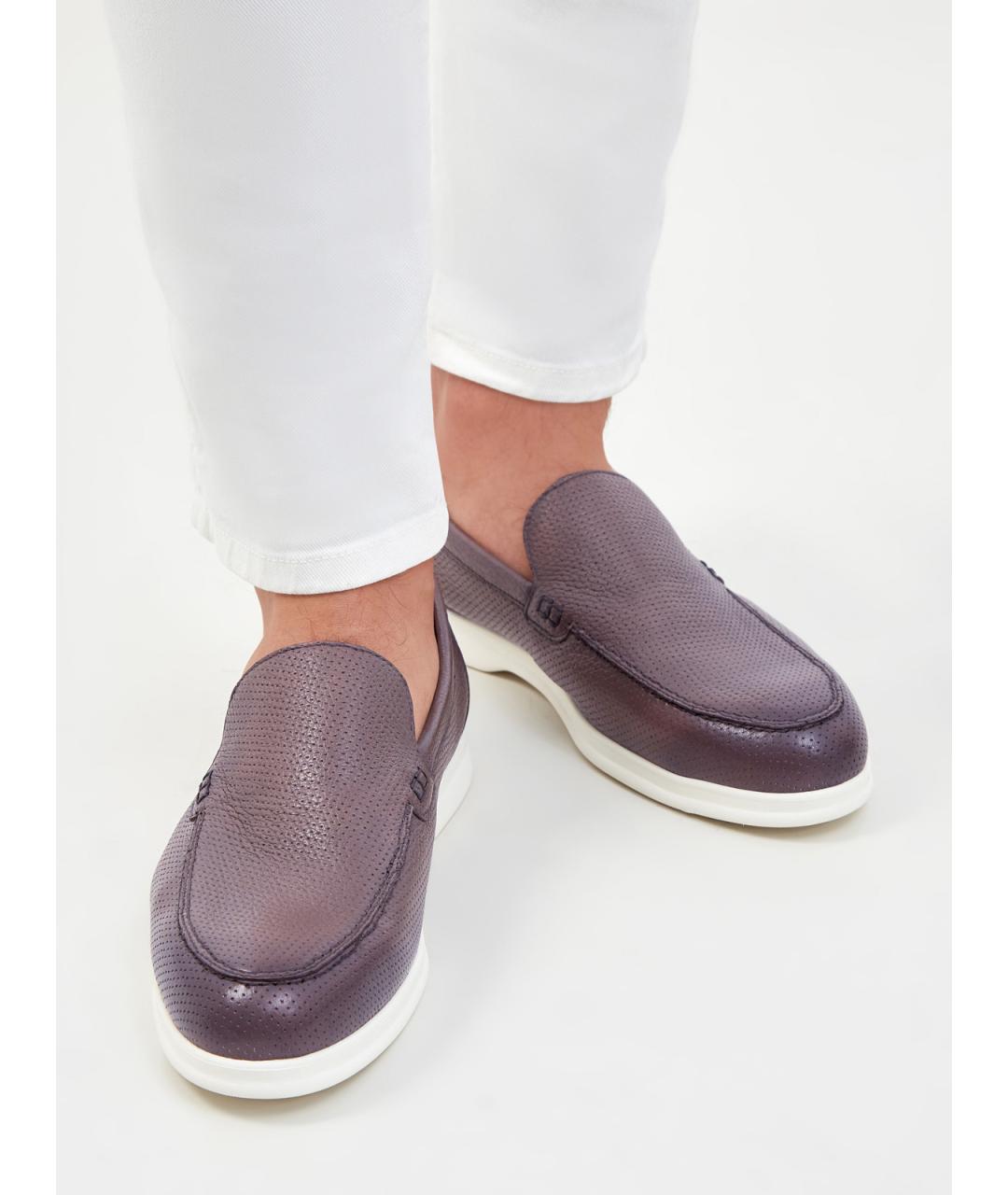 DOUCAL'S Коричневые кожаные лоферы, фото 2