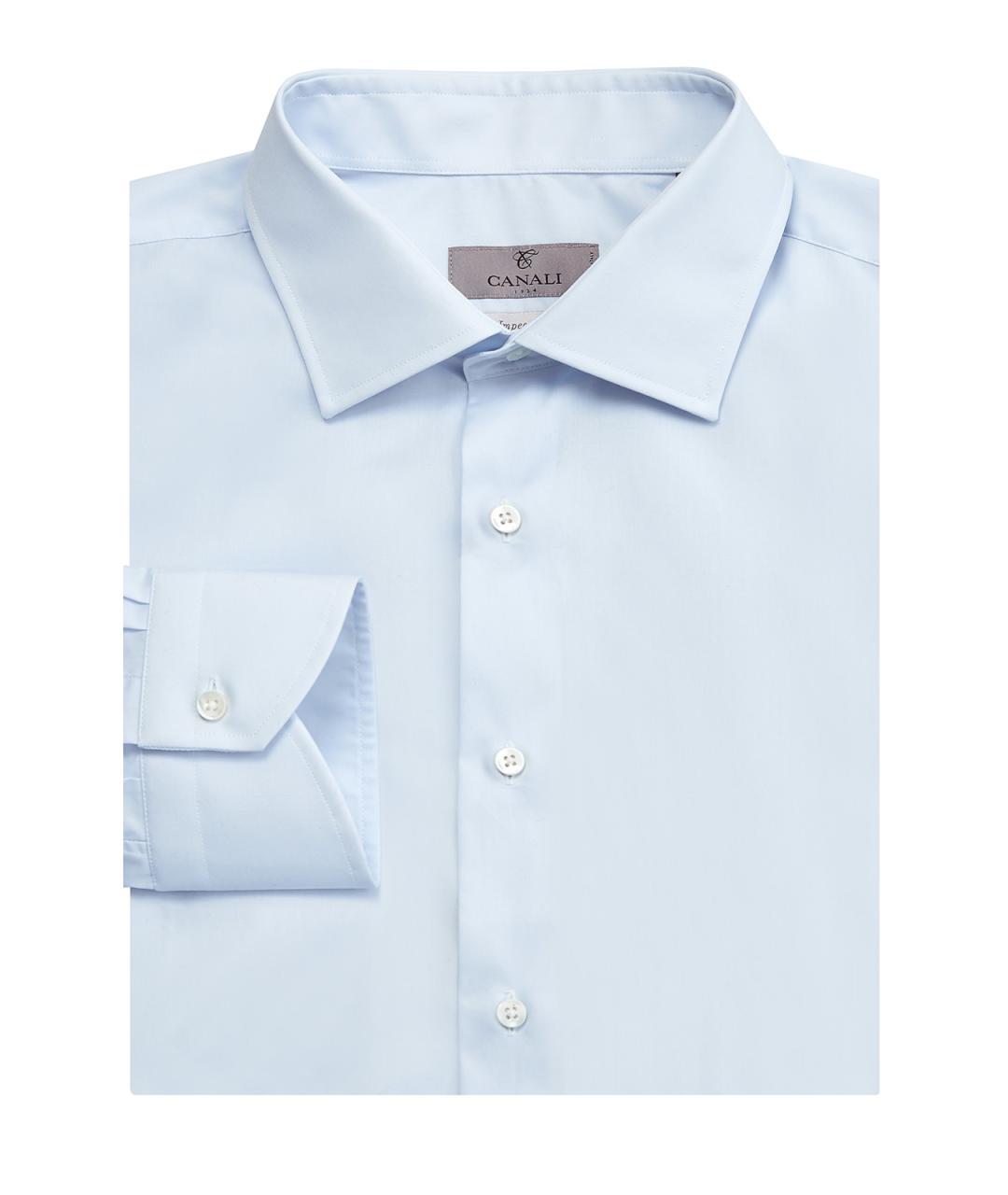CANALI Голубая хлопковая кэжуал рубашка, фото 1
