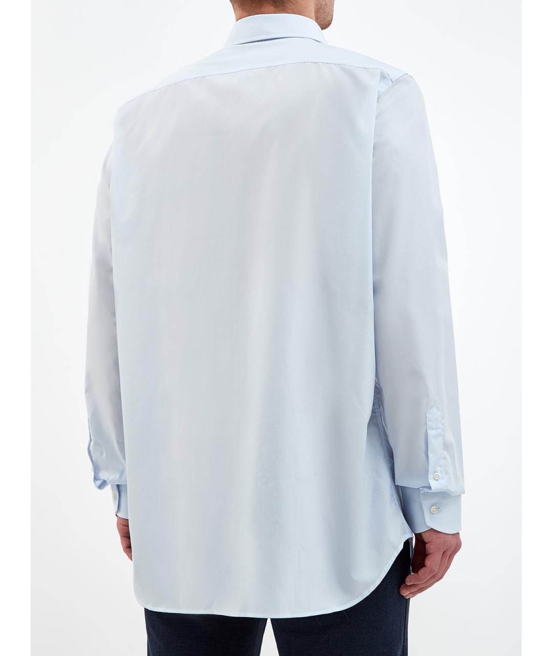 CANALI Голубая хлопковая кэжуал рубашка, фото 4