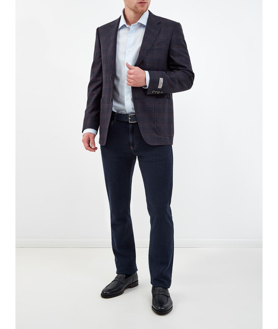 CANALI Голубая хлопковая кэжуал рубашка, фото 2